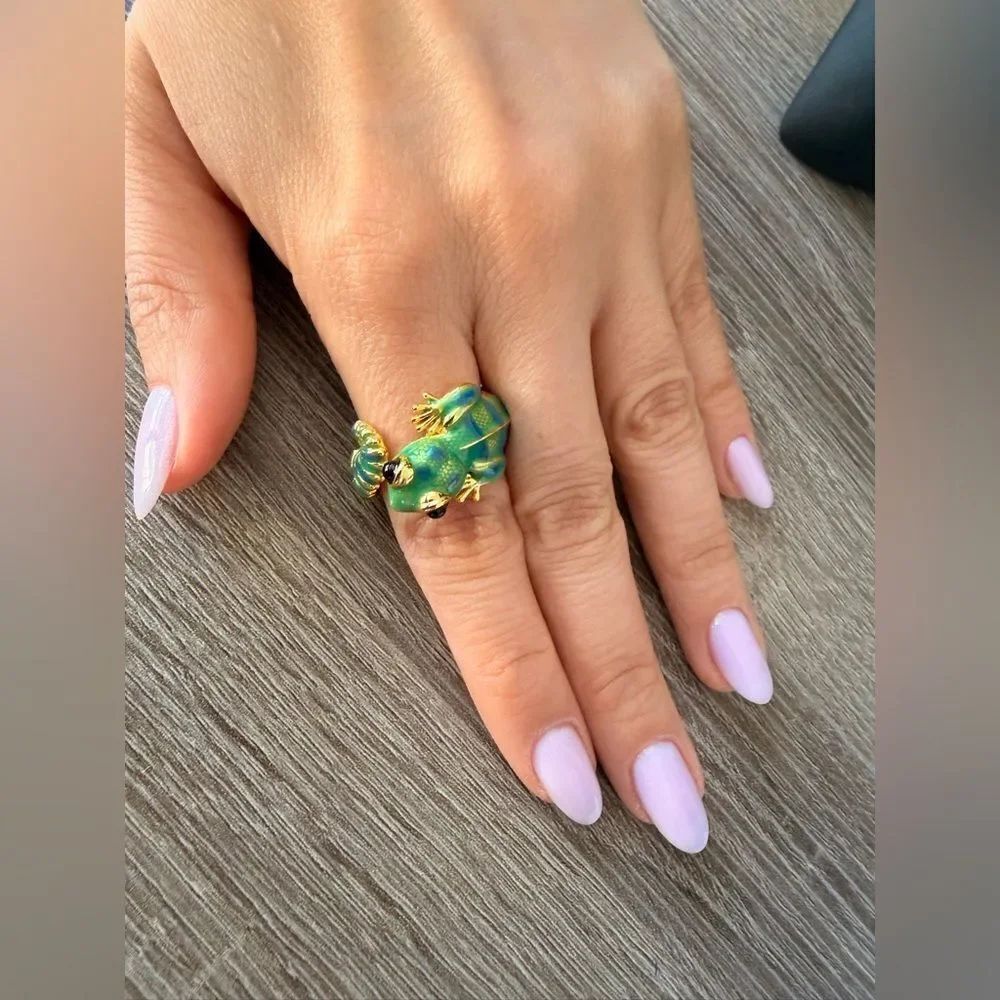 Green lizard Ring N1187 - Picture 4 of 4